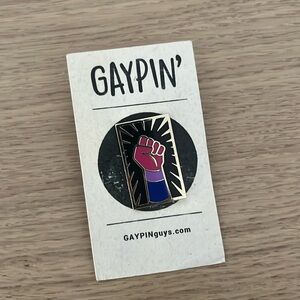 Bi Resist Fist Pin by the GAYPINguys